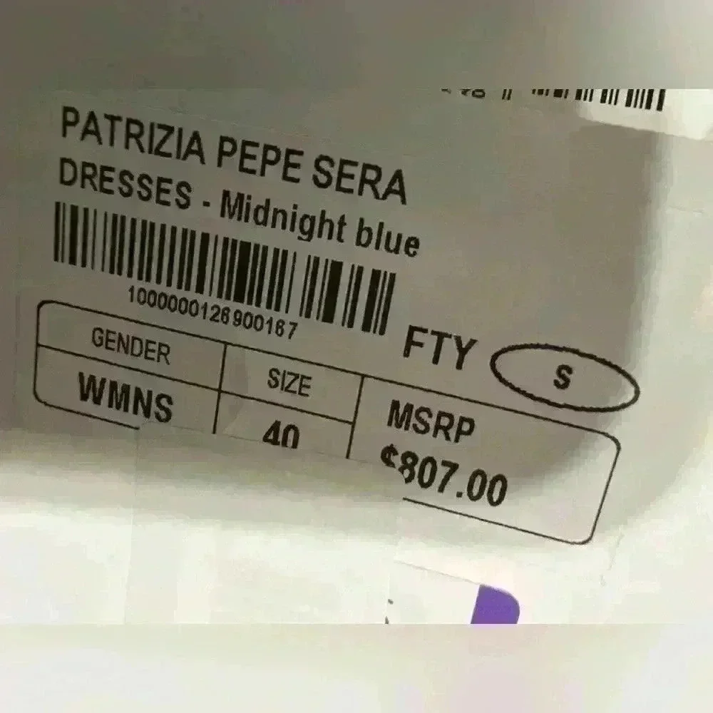Patrizia Pepe $807 Sera Navy Blue Abito Maxi Dress Formal Luxury Made Italy Silk